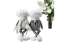 Gnomes En Peluche - Tomte Nwarf Faceless Chef Hat, Gnomes Decor, Ornement Nain Saisonnier | Décoration Du Gnome De Manteau | Pour Le Bureau D'étagère Bureau De La Chambre À Coucher Du Manteau De Cuisi