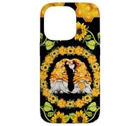 Gnomes Show Heart and Love for Honey Bees Floral Sunflower Coque pour iPhone 14 Pro