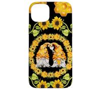 Gnomes Show Heart and Love for Honey Bees Floral Sunflower Coque pour iPhone 15 Plus