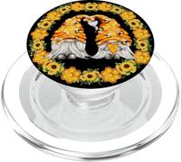 Gnomes Show Heart and Love for Honey Bees Floral Sunflower PopSockets PopGrip pour MagSafe