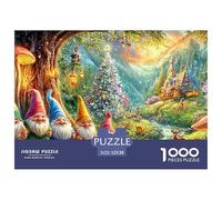Gnomes sous Un Arbre dans Une scène de forêt Magique Puzzle De 1000 Pièces Christmas Style Cadeau Parfait pour Garçons, Filles, Hommes Et Femmes 52x38cm/1000pcs