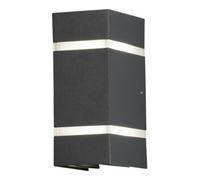 Konstsmide Applique murale Cremona LED 6 W anthracite, 2 sources, faisceau orientable, H 19,5 cm