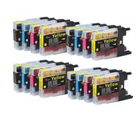 GNOVIATL Cartouche d'encre LC1220 LC1240, Compatible avec MFC J430W J5910DW MFC J625DW J6510DW MFC J6710DW J825DW DCP J725DW J925DW(4Set)