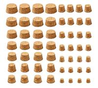 Gnovldg 56 Pièces Bouchons en Liège, 8 Tailles Bouchon Liege Conique | Réutilisables Bouchons Liege Bouteille vin, En Bois Tendre Naturel Bouchon Lièges pour Bière, Vin, Bouteilles en Verre