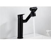 GNQUKEBWH Antique Bassin Robinet Salle De Bains Rotation Bassin Mélangeur Salle De Bains Cheveux Lavabo Robinet Mitigeur Évier Chaud Et Froid Robinet(Nero)