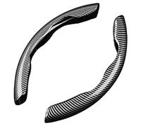 GNTHERF 2 Pièces Housses de Volant de Voiture, pour Ford Focus 2012-2018 Protection de Volant Fibre de Carbone Accessoires de Doux Confortables,A