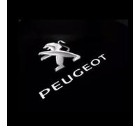 GNTHERF 2 pièces Projecteur de Lumière Voiture,pour Peugeot 208 e-208/2008 2014-2024 Porte Voiture décoration Lumineuse projecteur Laser Porte,B
