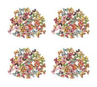 GNURBDILFO 200Pcs 2 Trous de Mixte Bouton de Papillon en Bois de Couture Scrapbooking DIY