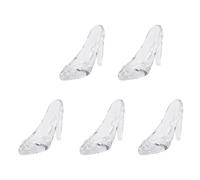 GNURBDILFO 5X Cristal Chaussures Verre Cadeau d'anniversaire Décor à Cendrillon Chaussures à Talons Hauts Chaussures de Mariage Figurines Miniatures Ornement