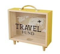 GNURBDILFO Adventure Archive Box, Travel Shadow Box, Boîtes à Mémoire de 8 Pouces pour Souvenirs Jaunes