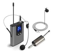 GNURBDILFO Casque/Microphone sans Portable UHF avec Émetteur et Récepteur Bodypack Sortie 1/4" 1 à 1 Facile à Utiliser