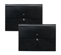 GNURBDILFO Dossier Accordéon Extensible à 13 Pochettes avec Fermeture à Boucle Élastique, Organiseur de Fichiers Papier A4 pour L'École et le Bureau, 2 Pièces 24 cm X 35 cm X 3,5 cm