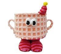 GNURBDILFO Ensemble de Paniers de Rangement pour Tasses Mignonnes avec Poignées, Étuis à Linge, Paniers de Courses, Paniers à, pour Filles, Décoration de Maison, Rose.