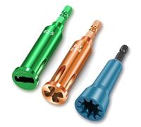 GNURBDILFO Ensemble de pinces à dénuder et à dénuder - Construction métallique avec mandrin à dénuder 3 et 5 voies 1/4 pouce pour perceuses électriques