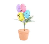 GNURBDILFO Jour de Pâques Oeufs Colorés en Pot Oeufs Mouchetés Bonsaï Décorations de Bureau de Pâques Décor pour 2024 Style 4, 1 Pièces