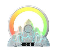 GNURBDILFO Lampe de Table LED Sunrise Lumière avec Haut-Parleur BT Intégré Réveil Fonction de Charge sans Prise en Charge de L'Application Tuya - Une Installation Facile et