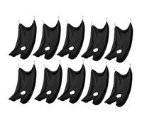 GNURBDILFO Lot de 10 tabliers de rasage, attrape-poils de barbe pour homme - Cape de rasage et de toilettage imperméable avec ventouse A