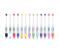 GNURBDILFO Lot de 13 stylos à bille en plastique à tige en vrac pour loisirs créatifs, cadeaux, fournitures de bureau, faciles à utiliser