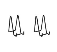 GNURBDILFO Lot de 2 supports d'assiette de 7,6 cm pour cadre en métal pour photo, assiette décorative, livre, chevalet photo