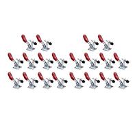 GNURBDILFO Lot de 20 pinces à bascule rouges GH-201A - 27 kg - Outil à libération rapide - Pinces horizontales - Accessoire d'outillage robuste