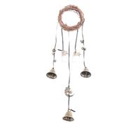 GNURBDILFO Protection Sorcellerie Décor à Carillons Éoliens de Sorcière Cintre de Porte pour Bouton de Porte pour la Protection, Carillons Éoliens en Rotin Faits à la Main Décor de Sorcière