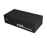 GNURBDILFO Répartiteur AV 4 Voies 1 Entrée 4 Sorties Composite AV Répartiteur 1X4 Vidéo Audio Répartiteur Distributeur pour DVD C- Prise UE Facile à Installer Facile à Utiliser