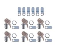 GNURBDILFO Serrures à Came pour Armoire, Cylindre de 5/8 Po (Longueur) pour Épaisseur de Panneau Maximale de 3/8 Po, pour Tiroir de Fichiers, Rangement de Boîte Aux Lettres, 6 Pièces, Installation Fac