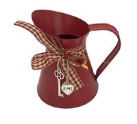 GNURBDILFO Vase à Fleurs avec Pendentif en Forme de Cœur et Nœud, Pichet Rustique pour Centre de Table, Pichet en Fer de Campagne, Pichet de Jardinière-B, Installation Facile, Facile à Utiliser