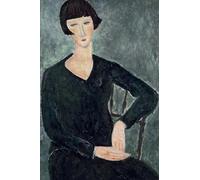 Gnvkd Ecbxz Affiche Amedeo Modigliani《Portrait de dame》Art mural abstrait Peinture sur toile moderne Amedeo Modigliani Impressions pour la décoration intérieure Image 50x70cm Sans cadre