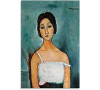 Gnvkd Ecbxz Affiche Amedeo Modigliani《Portrait de Dame》Toile Art Mural Peinture Abstraite Rétro Amedeo Modigliani Impressions Pour Décoration Intérieure Photo 50x70cm Sans Cadre