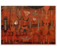 Gnvkd Ecbxz Affiche de jardin de fleurs indienne par Paul Klee Art mural Peinture abstraite sur toile Paul Klee Imprimé Paul Klee pour la décoration du salon 40x50cmx1 sans cadre