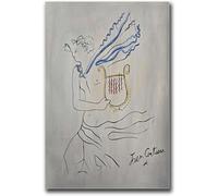 Gnvkd Ecbxz Jean Cocteau Affiche d’exposition Minimaliste Abstrait Peinture sur toile Art mural moderne Jean Cocteau Impressions Pour Décoration Intérieure Photos 40x60cm Sans Cadre