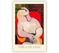 Gnvkd Ecbxz Pablo Picasso Le Reve Poster Le Rêve Toile Peinture Femme Abstrait Art Mural Pablo Picasso Impression Pour Salon Décor Photos 40x60cm Sans Cadre