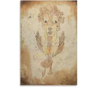 Gnvkd Ecbxz Paul Klee Affiche « Angelus Novus » Peinture sur toile Vintage Art mural abstrait Paul Klee Impressions pour salon Décoration intérieure Photos 50x70cm sans cadre
