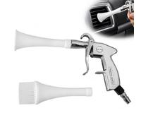 GNVOVIC Pistolet de Nettoyage à Air Comprimé, Pistolet à Air de Séchage Intérieur, Tête Tornado Aspiration, Soufflage avec Brosse, Idéal pour Grilles d’aération, Sièges, Tapis et Compartiment Moteur