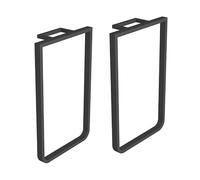 GNYVZXPLQ Cadres de Jambe de Table en métal, Lot de 2 Pieds de Table en métal for Meubles de Bricolage, Noir et Or, Hauteur: 23,6 à 35,4 Pouces(Black,60cm/23.6in)