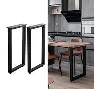 GNYVZXPLQ Cadres de Jambe de Table en métal, Lot de 2 Pieds de Table en métal Noir 40-80x70cm(50 * 70cm)