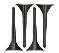 GNYVZXPLQ Cadres de Jambe de Table en métal, Lot de 4 Pieds de Table en Acier Inoxydable Multicolores 15-38 cm(Black,38cm/15in)