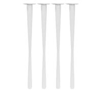 GNYVZXPLQ Cadres de Jambe de Table en métal, Lot de 4 Pieds de Table en métal Noir et Blanc 40 cm ou 71 cm(White,71cm)