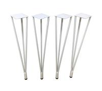 GNYVZXPLQ Cadres de Jambe de Table en métal, Pieds de Table en Fer Multicolores, Plusieurs Tailles, Lot de 4, avec vis de Montage(White,80cm/31.5in)