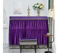 GNYVZXPLQ Housse pour Piano Droit, 150cm STD Half Upright Piano Sun Cover Multicolor Velvet Ruffle Stool Multisize(Purple,Increase Single Parts)