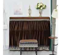 GNYVZXPLQ Housse pour Piano Droit, 150cm STD Half Upright Piano Sun Cover Multicolor Velvet Ruffle Stool Multisize(Color,Standard singleware+Single Person)