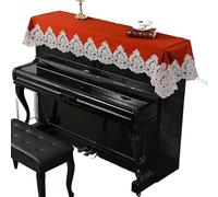 GNYVZXPLQ Housse pour Piano Droit, 150cm Upright Piano Multicolor Lace Velvet Ruffle Cover Stool & Keyboard Multi Sizes(Red,Only Keyboard Cover 30 * 200cm)