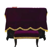 GNYVZXPLQ Housse pour Piano Droit, Al Gold Velvet Piano Cover with Bench Tassel Drape Long/Short 60x40cm(B1)