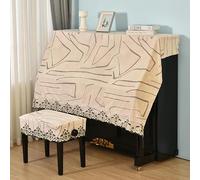 GNYVZXPLQ Housse pour Piano Droit, Gold Lace Ruffle Upright Piano Cover with Stool Multicolor Multiple Sizes(Clear and Gentle,Single Stool Cover 56 * 36cm)