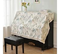 GNYVZXPLQ Housse pour Piano Droit, Gold Lace Ruffle Upright Piano Cover with Stool Multicolor Multiple Sizes(Green Branches,Single Stool Cover 56 * 36cm)