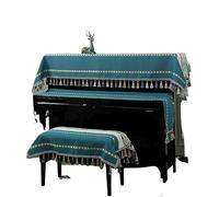 GNYVZXPLQ Housse pour Piano Droit, Housse de Clavier Piano Droit, Pompon Boule Multicolore en Coton et Lin, 88 Touches, Multi-Tailles(Blue,Keyboard Cover 220 * 30cm)