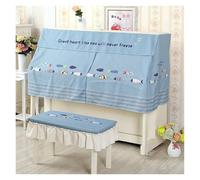 GNYVZXPLQ Housse pour Piano Droit, Piano Cover Cartoon Print Multicolor with Bench for Double Or Single Stool(Colorful Fish,Cover Single Stool)