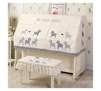 GNYVZXPLQ Housse pour Piano Droit, Piano Cover Cartoon Print Multicolor with Bench for Double Or Single Stool(Color 2,Cover Single Stool)