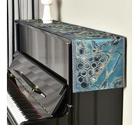 GNYVZXPLQ Housse pour Piano Droit, Square Half Upright Piano Cover with Stool Sun Multicolor 33x200cm(Hexagonal Starry Sky)